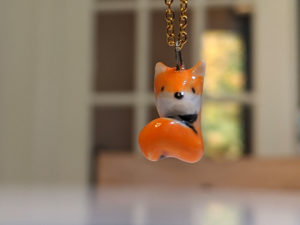 pendentif renard roux