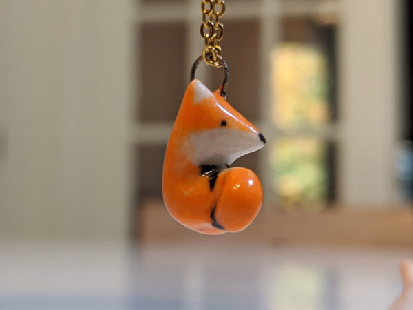 pendentif renard roux