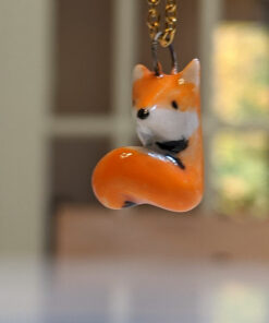 pendentif renard roux