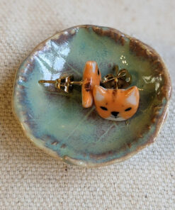 boucles d'oreille chat roux