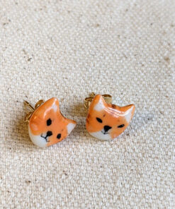boucles d'oreille chat roux