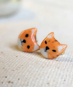 boucles d'oreille chat roux