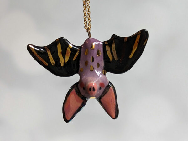 porcelain bat pendant