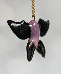 porcelain bat pendant