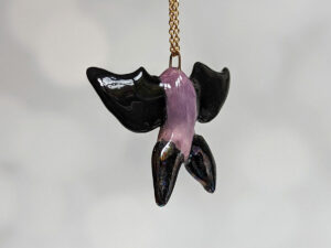 porcelain bat pendant