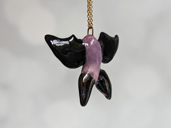 porcelain bat pendant