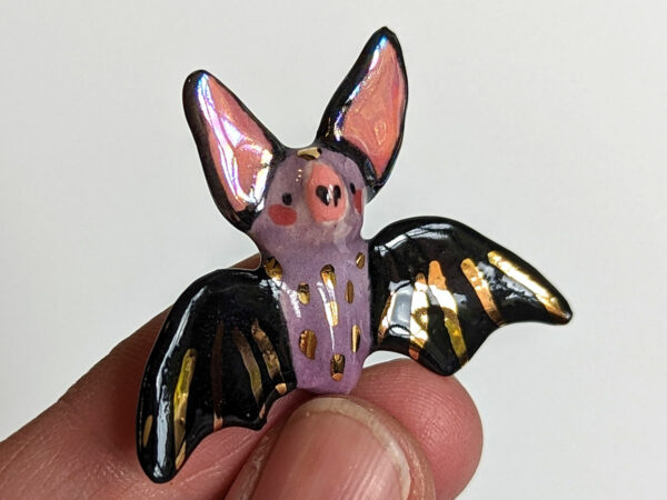 porcelain bat pendant