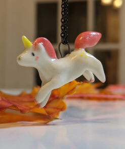pendentif licorne rose