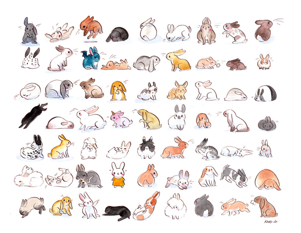 cute bunnies pattern