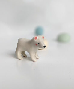 polar bear cub porcelain figurine