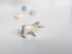 polar bear cub porcelain figurine