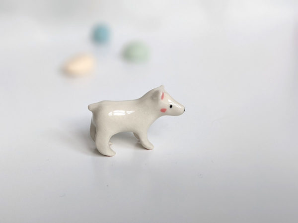 polar bear cub porcelain figurine