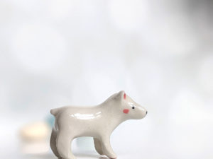 polar bear cub porcelain figurine