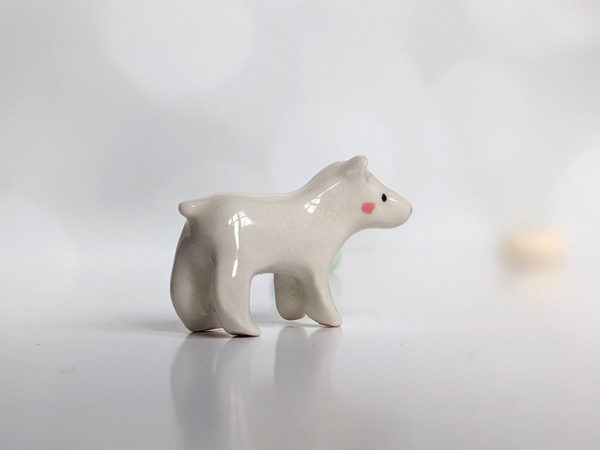 polar bear cub porcelain figurine