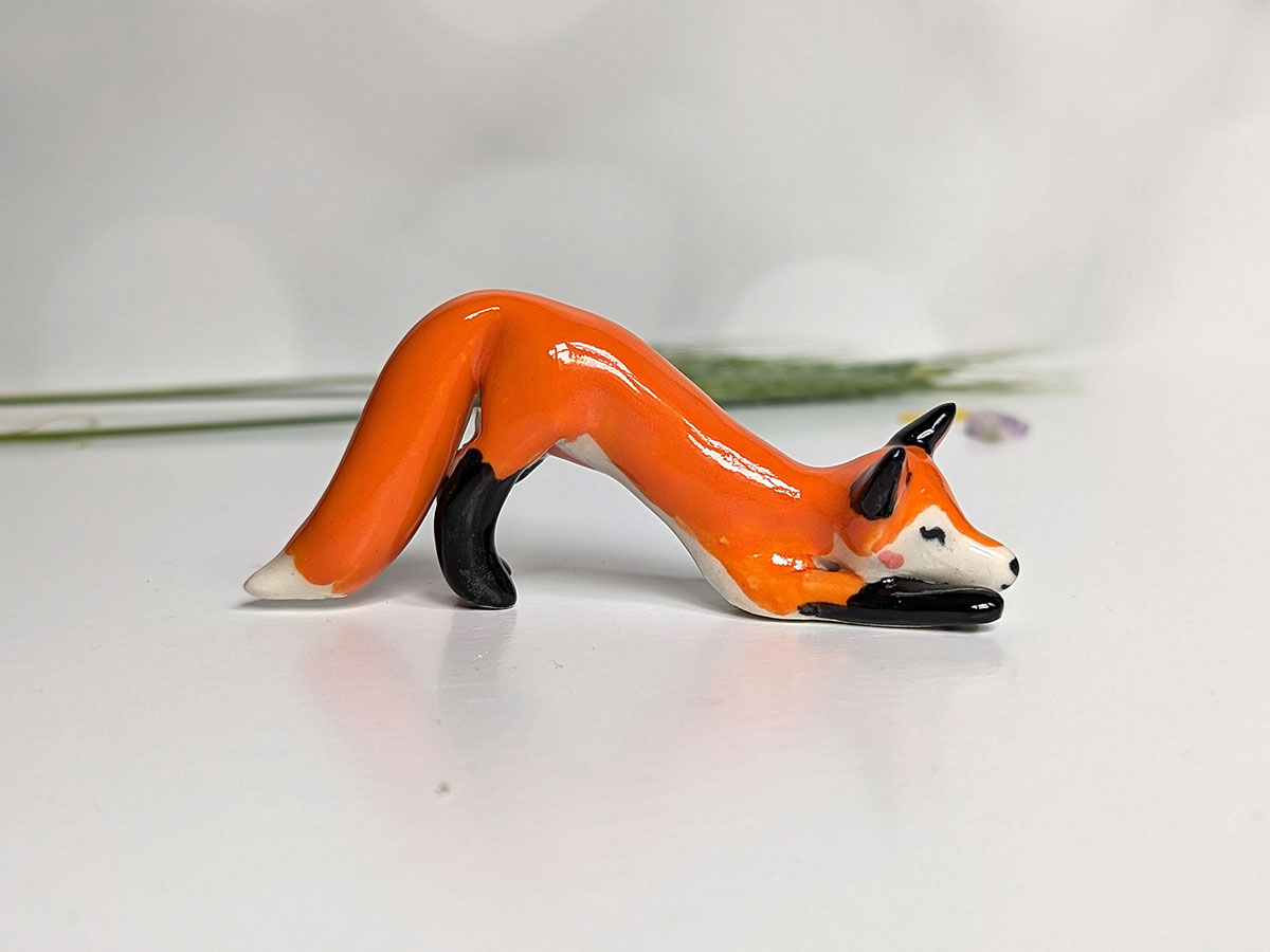 cute porcelain fox figurine