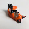 porcelain figurine red fox brush holder