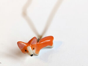 pembroke welsh corgi porcelain pendant