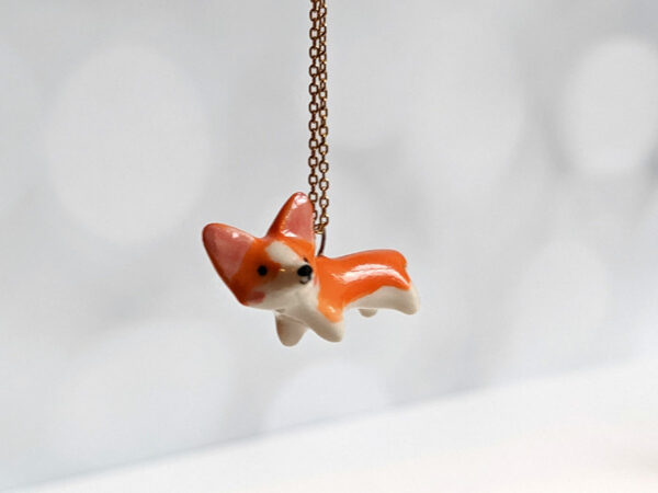 pembroke welsh corgi porcelain pendant