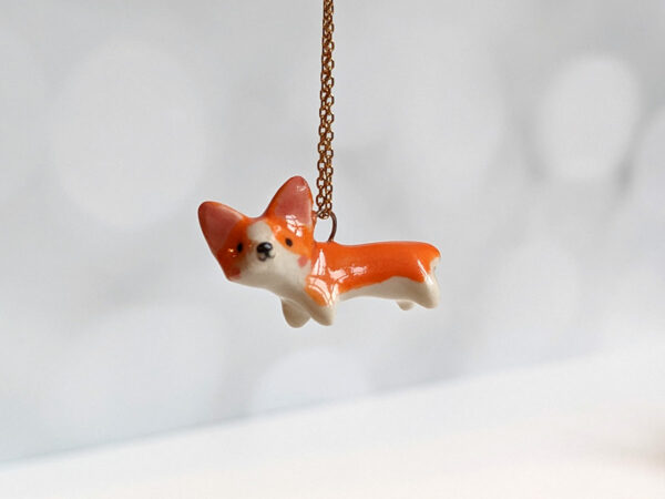 pembroke welsh corgi porcelain pendant