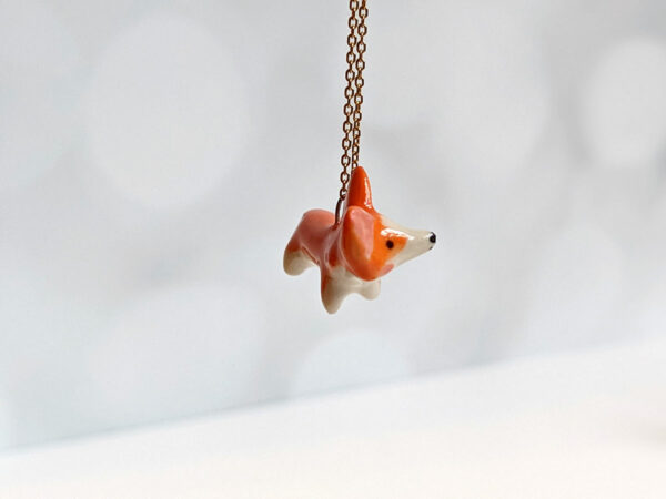 pembroke welsh corgi porcelain pendant
