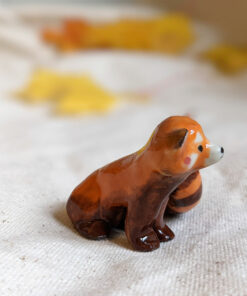 red panda figurine porcelain