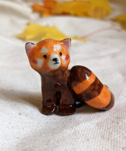 red panda figurine porcelain