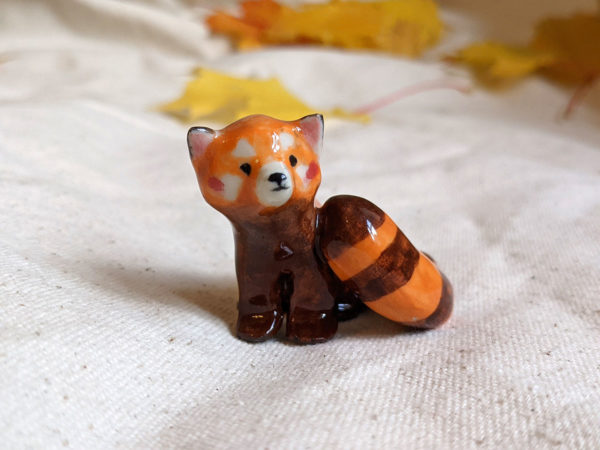 red panda figurine porcelain