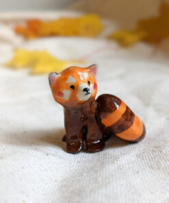 red panda figurine porcelain