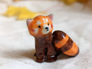 red panda figurine porcelain