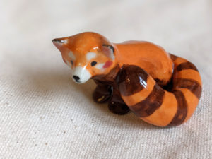 red panda figurine porcelain