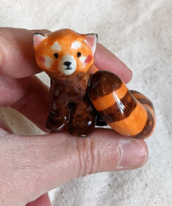 red panda figurine porcelain