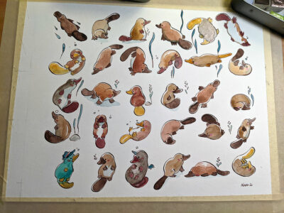 Peinture originale - 30 Ornithorynques – Image 4