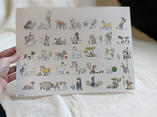 35 chevreaux - Aquarelle originale – Image 5