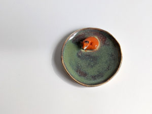 porcelain fox ring dish