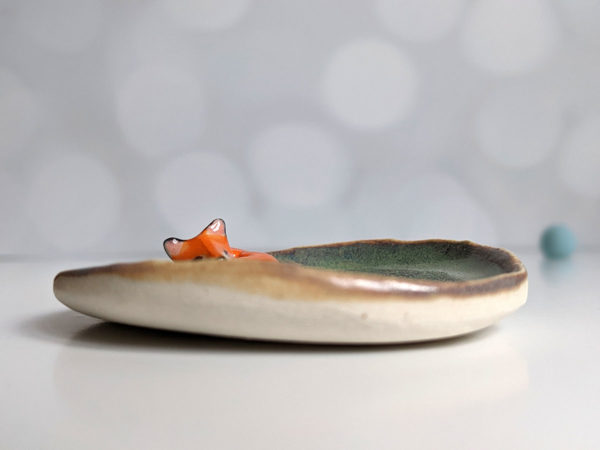 porcelain fox ring dish