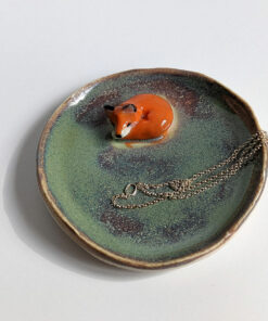 porcelain fox ring dish