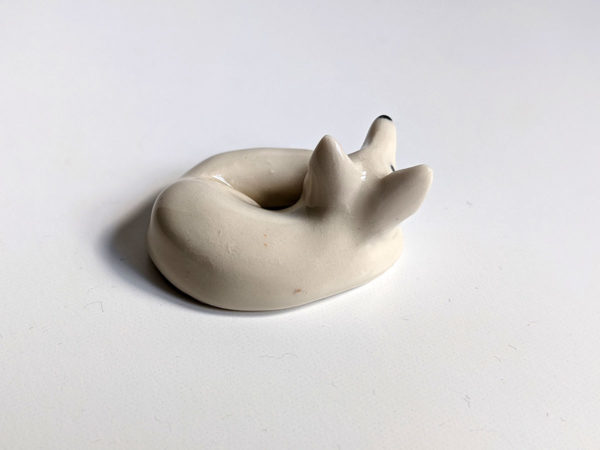 ceramic figurine arctic fox