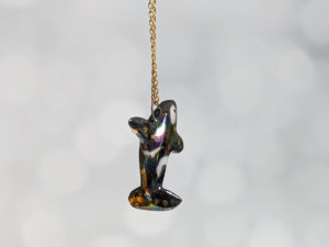 pearl ggold ceramics orca pendant