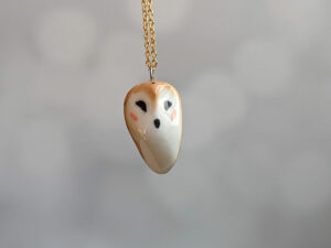 one of a kind barn owl pendant