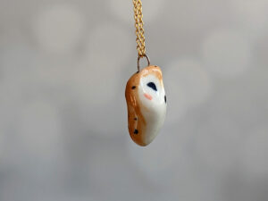 one of a kind barn owl pendant