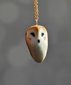 one of a kind barn owl pendant