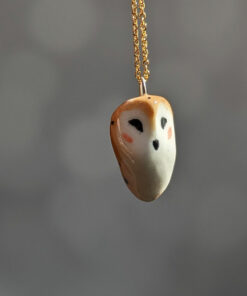 one of a kind barn owl pendant