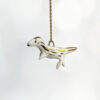 porcelain raptor pendant