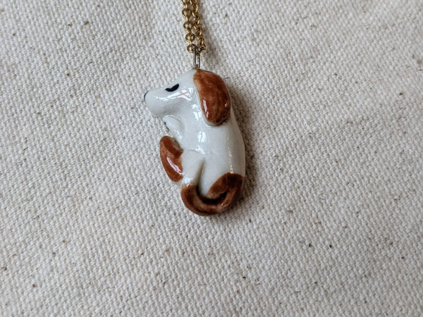 sleepy dog pendant