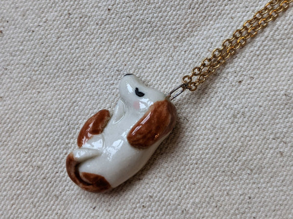 sleepy dog pendant