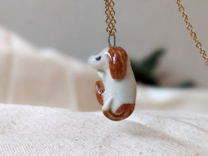 sleepy dog pendant