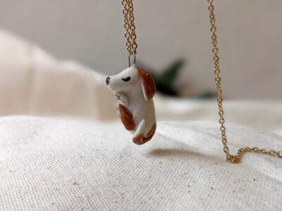 sleepy dog pendant