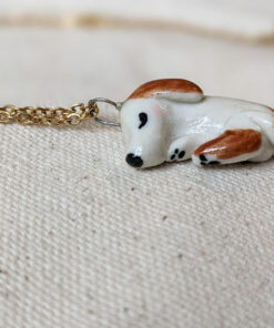 sleepy dog pendant