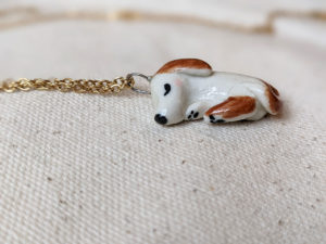 sleepy dog pendant