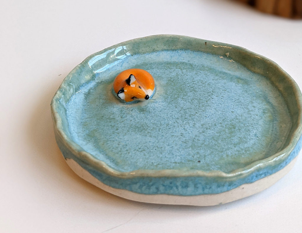 fox jewelry dish